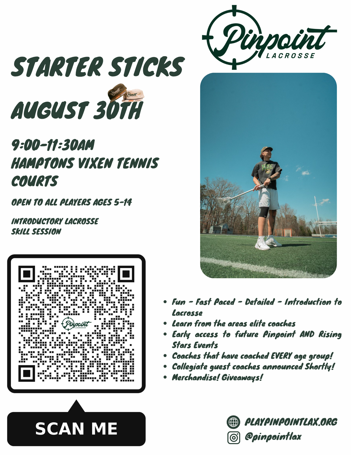 Starter Sticks - Intro to Lacrosse - Day Camp